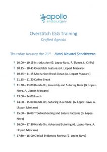 López-Nava, en una importante jornada de training de Apollo Endosurgery López-Nava, en una importante jornada de training de Apollo Endosurgery agenda1